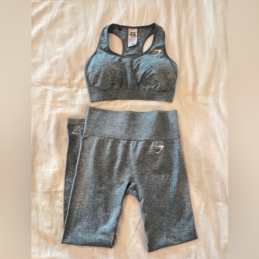 Gymshark Blue Vital Seamless Workout Set